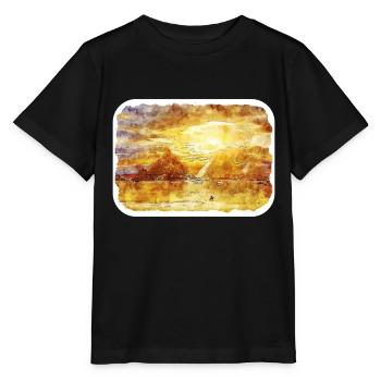 Cairo Egypt Watercolor Sketch Drawn Illustration - Stanley/Stella MINI CREATOR Kids’ T-Shirt - black - Front - Mikhail (115cm)