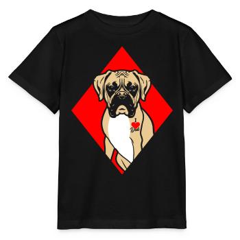 Boxer Dog Love Dog - Stanley/Stella MINI CREATOR Kids’ T-Shirt - black - Front - Mikhail (115cm)