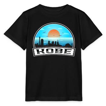 Kobe Japan Skyline Vintage Sonnenuntergang Reise Souvenir - Stanley/Stella Kinder T-Shirt MINI CREATOR  - Schwarz - Vorne - Mikhail (115cm)