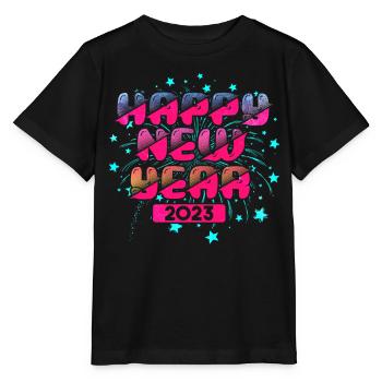 Bonne Année 2023 Réveillon du Nouvel An Nouvel An - T-shirt bio MINI CREATOR Stanley/Stella Enfant - noir - Devant - Mikhail (115cm)