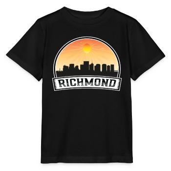 Richmond Virginie États-Unis Skyline Vintage Sunset Trave - T-shirt bio MINI CREATOR Stanley/Stella Enfant - noir - Devant - Mikhail (115cm)