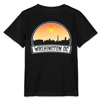 Washington Dc Washington Usa Skyline Vintage Sunse - Stanley/Stella Kinder T-Shirt MINI CREATOR  - Schwarz - Vorne - Mikhail (115cm)