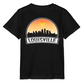 Louisville Kentucky Usa Skyline Vintage Sunset Tra - Stanley/Stella Kinder T-Shirt MINI CREATOR  - Schwarz - Vorne - Mikhail (115cm)