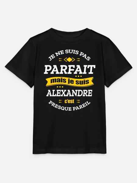 ALEXANDRE PARFAIT - PRENOM ALEXANDRE - T-shirt bio MINI CREATOR Stanley/Stella Enfant - noir