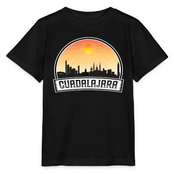 Guadalajara Mexiko Skyline Vintage Sunset Travel S - Stanley/Stella Kinder T-Shirt MINI CREATOR  - Schwarz - Vorne - Mikhail (115cm)