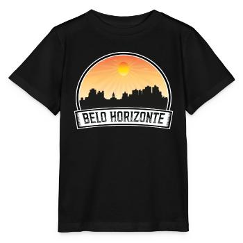 Belo Horizonte Brésil Skyline Vintage Sunset Trave - T-shirt bio MINI CREATOR Stanley/Stella Enfant - noir - Devant - Mikhail (115cm)