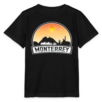 Monterrey Mexiko Skyline Vintage Sonnenuntergang Reise Sou - Stanley/Stella Kinder T-Shirt MINI CREATOR  - Schwarz - Vorne - Mikhail (115cm)