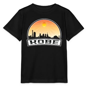 Kobe Japan Skyline Vintage Sonnenuntergang Reise Souvenir - Stanley/Stella Kinder T-Shirt MINI CREATOR  - Schwarz - Vorne - Mikhail (115cm)