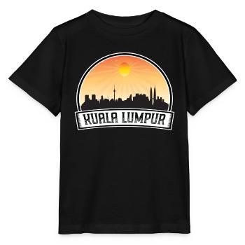 Kuala Lumpur Malaysia Skyline Vintage Sunset Trave - Stanley/Stella Kinder T-Shirt MINI CREATOR  - Schwarz - Vorne - Mikhail (115cm)