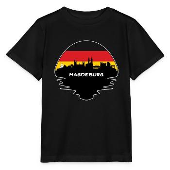 Magdeburg Allemagne Drapeau Skyline Silhouette Travel - T-shirt bio MINI CREATOR Stanley/Stella Enfant - noir - Devant - Mikhail (115cm)
