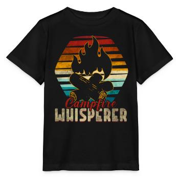 Feu de camp de camping - T-shirt bio MINI CREATOR Stanley/Stella Enfant - noir - Devant - Mikhail (115cm)