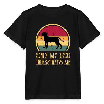 Bavière Mountain Hound Dog Silhouette Retro Sun - T-shirt bio MINI CREATOR Stanley/Stella Enfant - noir - Devant - Mikhail (115cm)