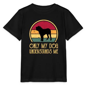 Alano Espanol Hundeliebhaber Silhouette Vintage Sonnenuntergang - Stanley/Stella Kinder T-Shirt MINI CREATOR  - Schwarz - Vorne - Mikhail (115cm)