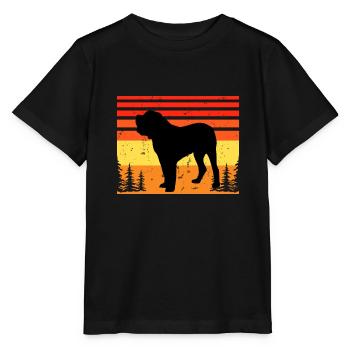 Alano Espanol Hundeliebhaber Silhouette Vintage Sonnenuntergang - Stanley/Stella Kinder T-Shirt MINI CREATOR  - Schwarz - Vorne - Mikhail (115cm)