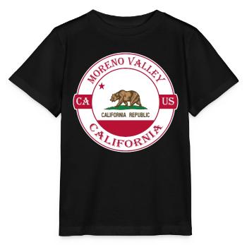 reno Valley California Flag USA Souvenir Logo - Stanley/Stella MINI CREATOR Kids’ T-Shirt - black - Front - Mikhail (115cm)