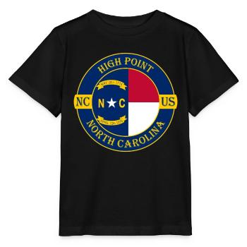 High Point North Carolina Flag USA Souvenir de voyage - T-shirt bio MINI CREATOR Stanley/Stella Enfant - noir - Devant - Mikhail (115cm)