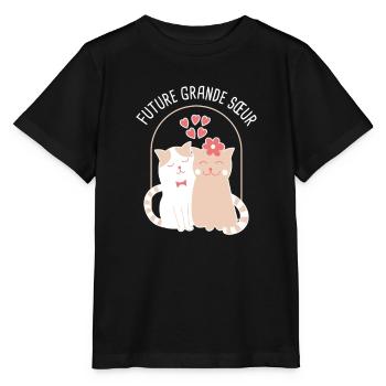 Future Grande Sœur Naissance Nouveau-né Grossesse - T-shirt bio MINI CREATOR Stanley/Stella Enfant - noir - Devant - Mikhail (115cm)