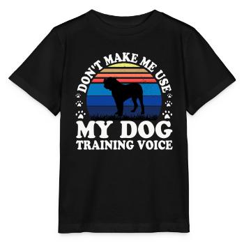 Alano Espanol Hundeliebhaber Silhouette Vintage Sonnenuntergang - Stanley/Stella Kinder T-Shirt MINI CREATOR  - Schwarz - Vorne - Mikhail (115cm)