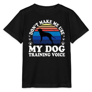 Braque Saint Germain Dog Silhouette Retro Coucher de soleil - T-shirt bio MINI CREATOR Stanley/Stella Enfant - noir - Devant - Mikhail (115cm)