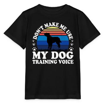 Briquet Griffon Vendeen Dog Silhouette Retro Sun - T-shirt bio MINI CREATOR Stanley/Stella Enfant - noir - Devant - Mikhail (115cm)