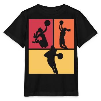 Women Basketball Girls Basketball Player - Stanley/Stella MINI CREATOR Kids’ T-Shirt - black - Front - Mikhail (115cm)
