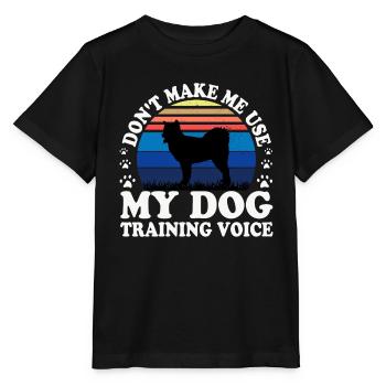 Canadian Eskimo Dog Love Silhouette Vintage Sunset - T-shirt bio MINI CREATOR Stanley/Stella Enfant - noir - Devant - Mikhail (115cm)