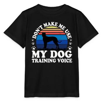 Cordoba Fighting Dog Lover Silhouette Retro Sunset - T-shirt bio MINI CREATOR Stanley/Stella Enfant - noir - Devant - Mikhail (115cm)