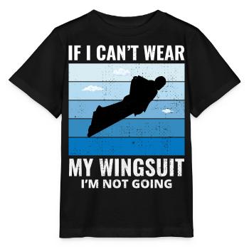 Wingsuit fliegen Base Jumping Fallschirmspringen Wingsuiting - Stanley/Stella Kinder T-Shirt MINI CREATOR  - Schwarz - Vorne - Mikhail (115cm)