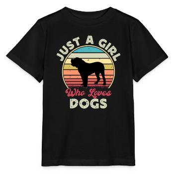 Alano Espanol Hundeliebhaber Silhouette Vintage Sonnenuntergang - Stanley/Stella Kinder T-Shirt MINI CREATOR  - Schwarz - Vorne - Mikhail (115cm)
