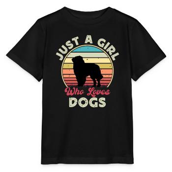 Chien de berger des Carpates Silhouette Rétro Coucher de soleil - T-shirt bio MINI CREATOR Stanley/Stella Enfant - noir - Devant - Mikhail (115cm)