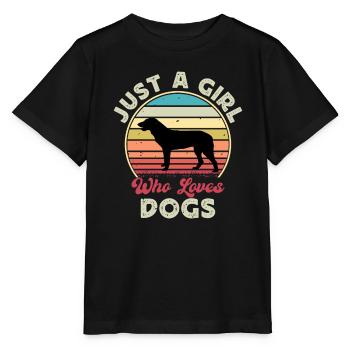 Cao De Castro Laboreiro Dog Silhouette Retro Sun - T-shirt bio MINI CREATOR Stanley/Stella Enfant - noir - Devant - Mikhail (115cm)