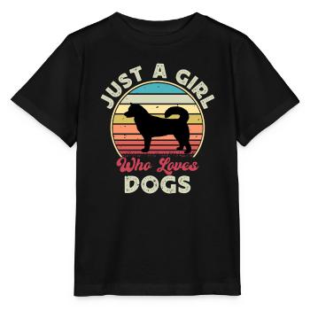 Sibérie orientale Laika Dog Silhouette Retro Sunset - T-shirt bio MINI CREATOR Stanley/Stella Enfant - noir - Devant - Mikhail (115cm)