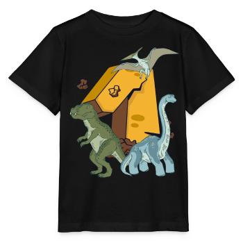Dinosaur Birthday Shirt 1 Year Young Children - Stanley/Stella MINI CREATOR Kids’ T-Shirt - black - Front - Mikhail (115cm)