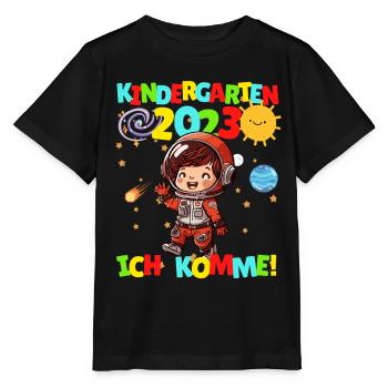 Kindergarten ich komme Kindergartenkind 2022 Kita - Stanley/Stella Kinder T-Shirt MINI CREATOR  - Schwarz - Vorne - Mikhail (115cm)