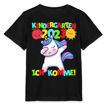 Kindergarten ich komme Kindergartenkind 2022 Kita - Stanley/Stella Kinder T-Shirt MINI CREATOR  - Schwarz - Vorne - Mikhail (115cm)