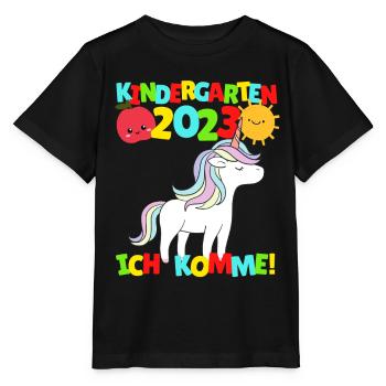 Kindergarten ich komme Kindergartenkind 2022 Kita - Stanley/Stella Kinder T-Shirt MINI CREATOR  - Schwarz - Vorne - Mikhail (115cm)
