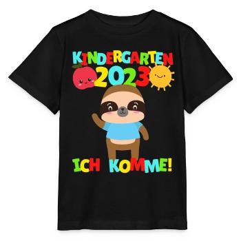 Kindergarten ich komme Kita Kindergartenkind 2022 - Stanley/Stella Kinder T-Shirt MINI CREATOR  - Schwarz - Vorne - Mikhail (115cm)