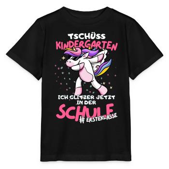 Magisches Einhorn Schulkind Design für Mädchen - Stanley/Stella Kinder T-Shirt MINI CREATOR  - Schwarz - Vorne - Mikhail (115cm)