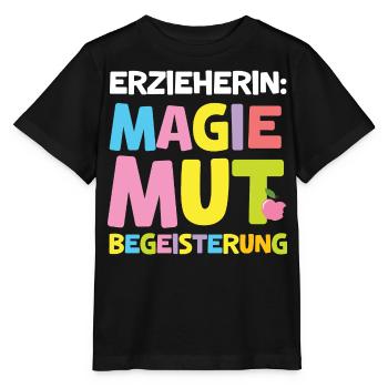 Erzieherin Weihnachten Magie Mut Moment - Stanley/Stella Kinder T-Shirt MINI CREATOR  - Schwarz - Vorne - Mikhail (115cm)