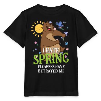 Je déteste les fleurs printanières m’ont trahi le sarcasme - T-shirt bio MINI CREATOR Stanley/Stella Enfant - noir - Devant - Mikhail (115cm)