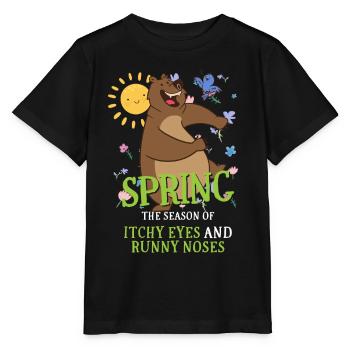 Printemps La saison des yeux qui piquent et du nez qui coule - T-shirt bio MINI CREATOR Stanley/Stella Enfant - noir - Devant - Mikhail (115cm)