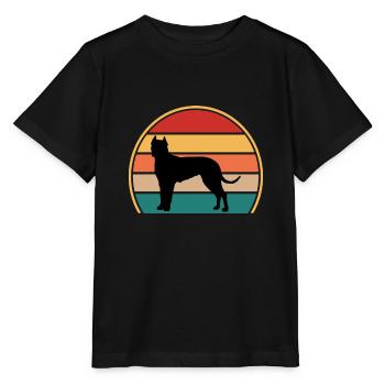 Cordoba Fighting Dog Lover Silhouette Retro Sunset - T-shirt bio MINI CREATOR Stanley/Stella Enfant - noir - Devant - Mikhail (115cm)