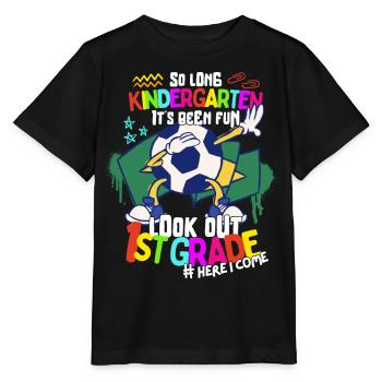 Adieu Maternelle 1ère année Retour à l’école Football - T-shirt bio MINI CREATOR Stanley/Stella Enfant - noir - Devant - Mikhail (115cm)
