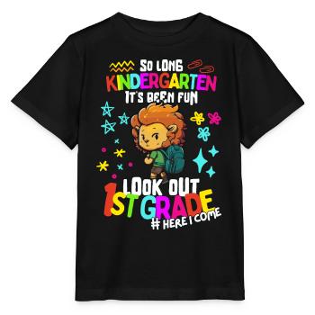 Löwe Tschüss Kindergarten: Inscription 1ère année - T-shirt bio MINI CREATOR Stanley/Stella Enfant - noir - Devant - Mikhail (115cm)