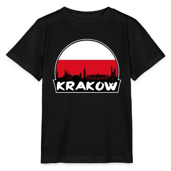 Krakau Polen Flagge Skyline Silhouette Reisen - Stanley/Stella Kinder T-Shirt MINI CREATOR  - Schwarz - Vorne - Mikhail (115cm)
