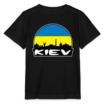 Kiew Ukraine Flagge Skyline Silhouette Reisen - Stanley/Stella Kinder T-Shirt MINI CREATOR  - Schwarz - Vorne - Mikhail (115cm)