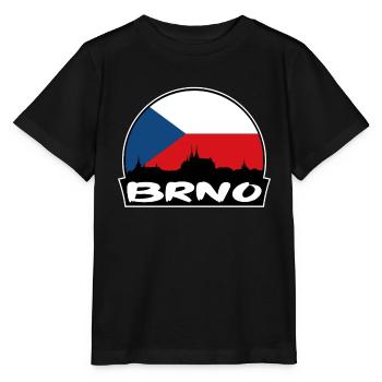 Brünn Tschechien Flagge Skyline Silhouette Reisen - Stanley/Stella Kinder T-Shirt MINI CREATOR  - Schwarz - Vorne - Mikhail (115cm)