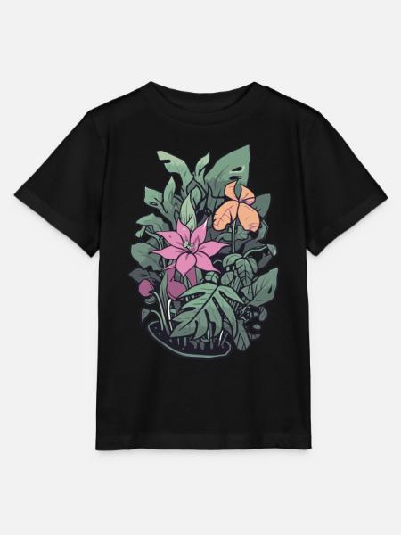 Pflanzen und Blumen für Naturfreunde und Gärtner - Stanley/Stella Kinder T-Shirt MINI CREATOR  - Schwarz