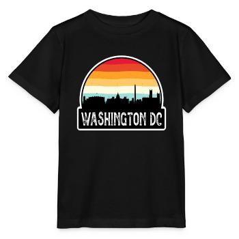 Washington Dc Washington USA Flagge Skyline Reisen S - Stanley/Stella Kinder T-Shirt MINI CREATOR  - Schwarz - Vorne - Mikhail (115cm)