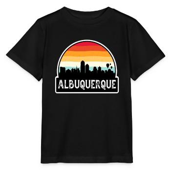 Albuquerque Nouveau-Mexique États-Unis Flag Skyline Travel Sou - T-shirt bio MINI CREATOR Stanley/Stella Enfant - noir - Devant - Mikhail (115cm)